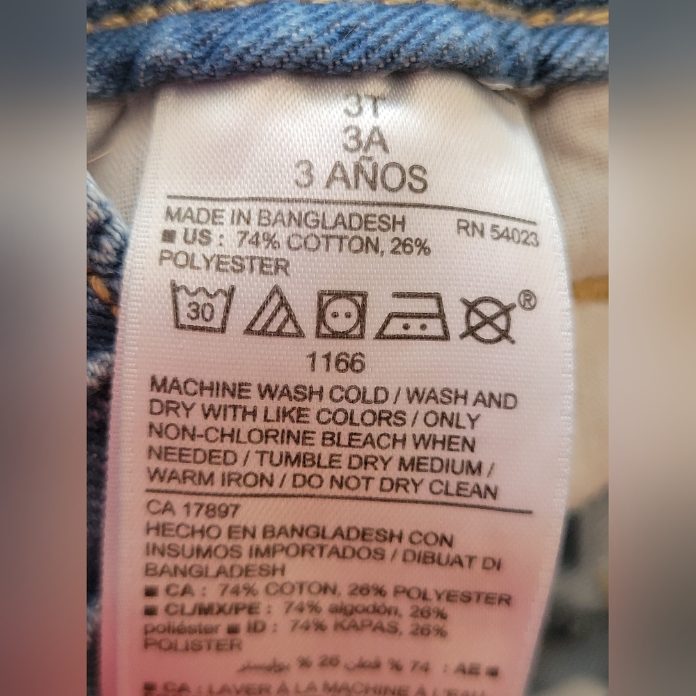 Old Navy Light Denim Straight Leg. Girls 3t - Picture 7 of 7